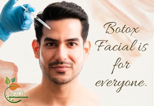 A man receiving a botox facial treatment